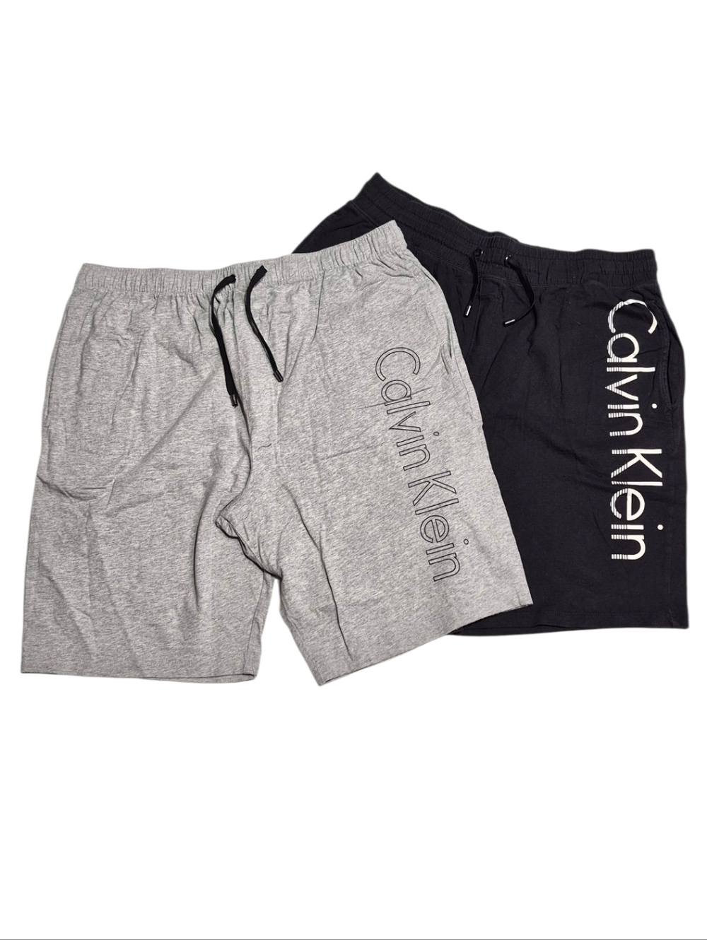 Calvin Klein Grey and Black Logo Athletic Shorts Size L Bundle‎ Of 2